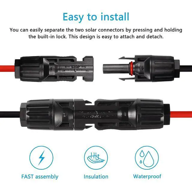 Alt view image 3 of 7 - 1.5m 12AWG XT60I Female to Solar Panel Power Extension Cable for Portable Power Station,Solar Generator(XT60I-F)