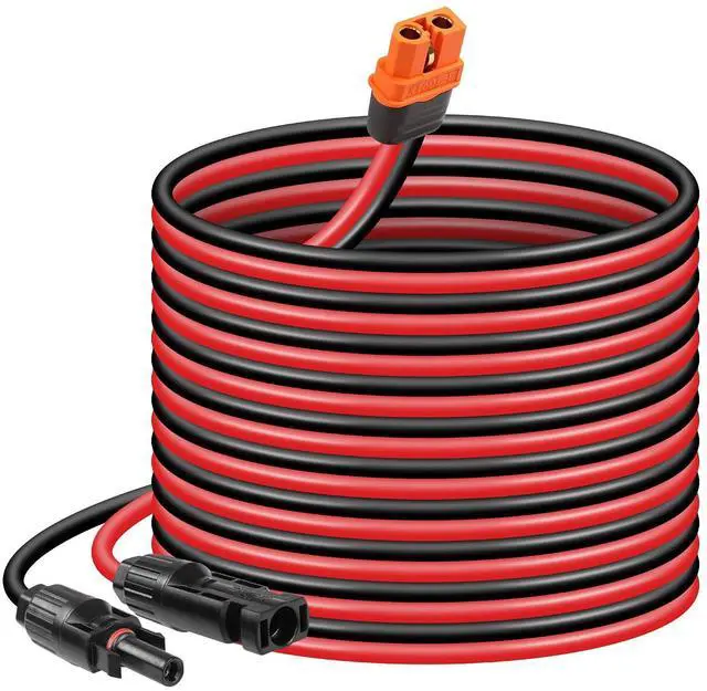 Main image of 16.4FT/5M 12AWG Solar Panel Connector to XT60i Female Solar Panel Power Cable for Portable Power Station, RV, Lipo Battery
