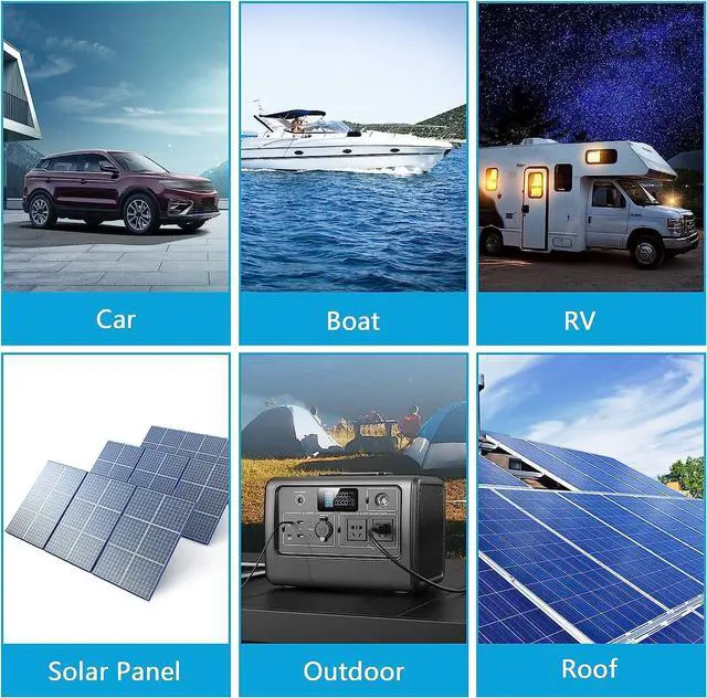 Alt view image 5 of 7 - 16.4FT/5M 12AWG Solar Panel Connector to XT60i Female Solar Panel Power Cable for Portable Power Station, RV, Lipo Battery