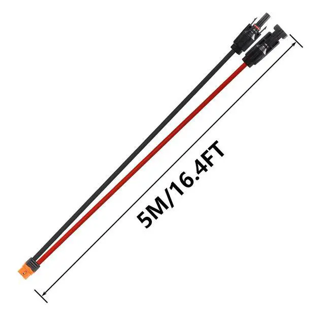 Alt view image 7 of 7 - 16.4FT/5M 12AWG Solar Panel Connector to XT60i Female Solar Panel Power Cable for Portable Power Station, RV, Lipo Battery