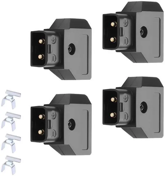 Main image of 4PCS D-tap Plug Male DIY Connectors,D-tap P-tap Male Connector Power Plug with DSLR Anton-Bauer IDX V Mount Gold Mount Battery ARRI RED Camera Power Adapters