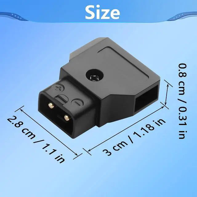 Alt view image 6 of 6 - 4PCS D-tap Plug Male DIY Connectors,D-tap P-tap Male Connector Power Plug with DSLR Anton-Bauer IDX V Mount Gold Mount Battery ARRI RED Camera Power Adapters