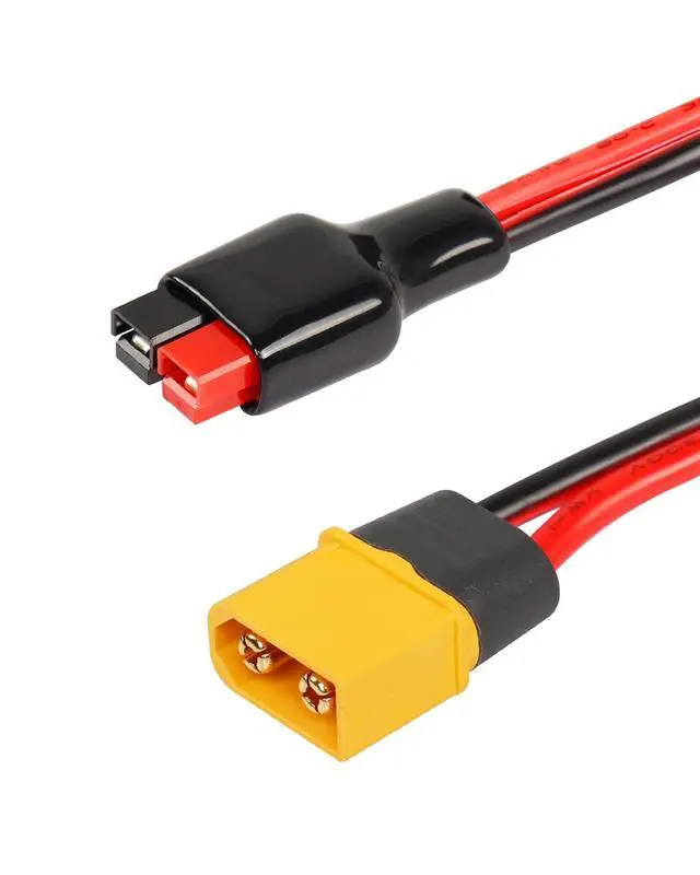 Alt view image 3 of 5 - 3.2FT 12AWG XT60 Male to Solar Panel Connector 30A Power Pole Port Extension Cable for Center Drive Motor, Solar Panel to Portable Generator(XT60-M)