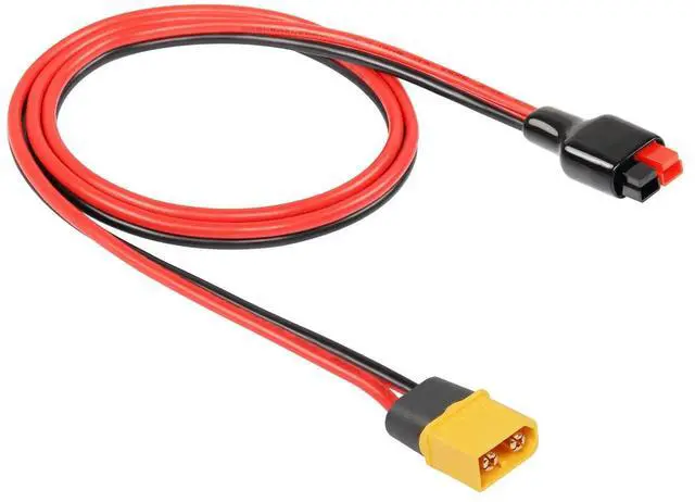 Main image of 3.2FT 12AWG XT60 Male to Solar Panel Connector 30A Power Pole Port Extension Cable for Center Drive Motor, Solar Panel to Portable Generator(XT60-M)