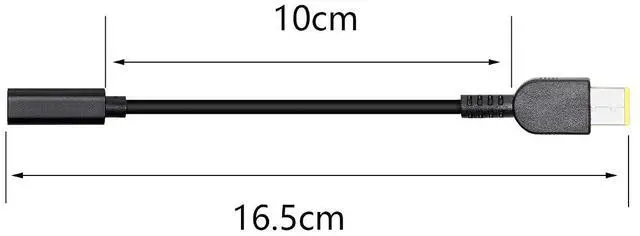 Alt view image 6 of 7 - 15cm 65W PD USB Type C Female Input to Slim Tip Power Charging Cable for Lenovo Thinkpad E440 E450 E550 E560 T430 T440 T440S Lenovo Yoga 13 Yoga 11S(Square s)