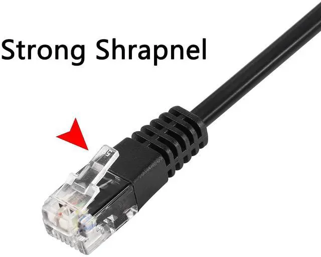 Alt view image 3 of 7 - 1FT Phone Cord RJ11 / RJ12 6P6C Male to Female Panel Mount Waterproof Extension Cable Compatible with Data and Voice