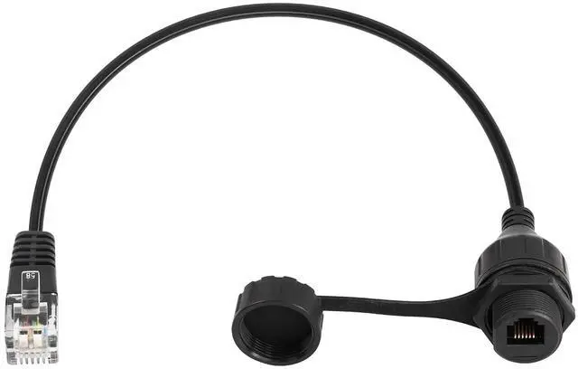 Main image of 1FT Phone Cord RJ11 / RJ12 6P6C Male to Female Panel Mount Waterproof Extension Cable Compatible with Data and Voice