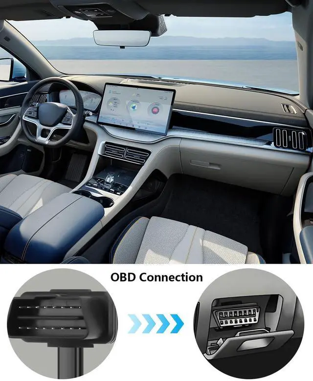 Alt view image 6 of 7 - OBD Power Cable Right Angle OBD2 to Type C Adapter 12V OBD II Male to 12V 3A USB Male Connector for Dash Camera Phone Car GPS DVR More 12V Devices- 1.5M/ 4.92FT