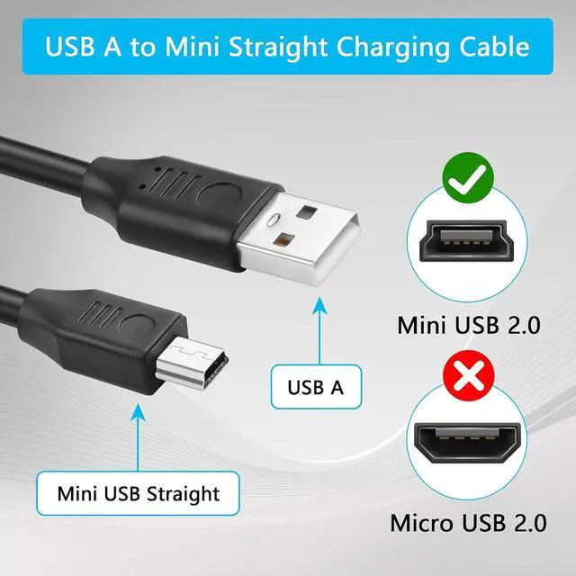 Alt view image 2 of 7 - USB-A to Mini USB Cable with On Off Switch Type A Male to Mini B Cable Data Charging Switch Cord for PC, Laptop, Car Dash Cam, Digital Camera (2m-(Straight Angle))