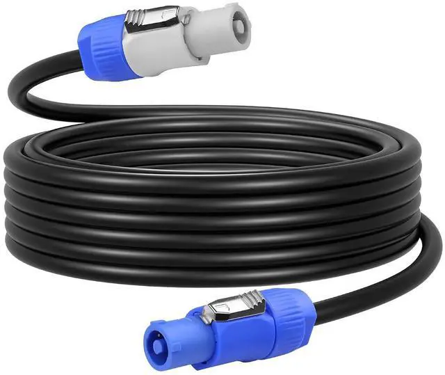 Main image of PowerCon Power Cable, 16AWG AC PowerCon Input to PowerCon Output 3 Pin Power Extension Cable for Stage Lights, LED Screens, Moving Heads & Pro Audio and More (6.6ft/2m)
