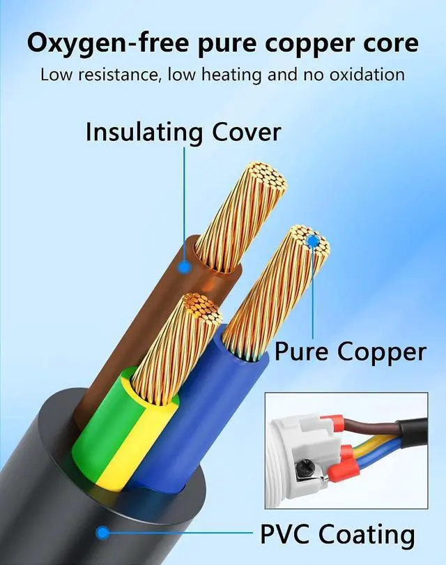 Alt view image 6 of 7 - PowerCon Power Cable, 16AWG AC PowerCon Input to PowerCon Output 3 Pin Power Extension Cable for Stage Lights, LED Screens, Moving Heads & Pro Audio and More (6.6ft/2m)