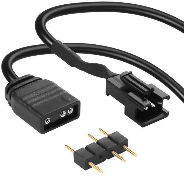 Alt view image 2 of 6 - 4Pack 5V 3Pin ARGB Extension Cable, 5V 3-Pin to SM 3Pin Male Connector Adapter Cable, 5V 3-Pin Addressable ARGB Extension Cable for ARGB LED Series - 11.8inches