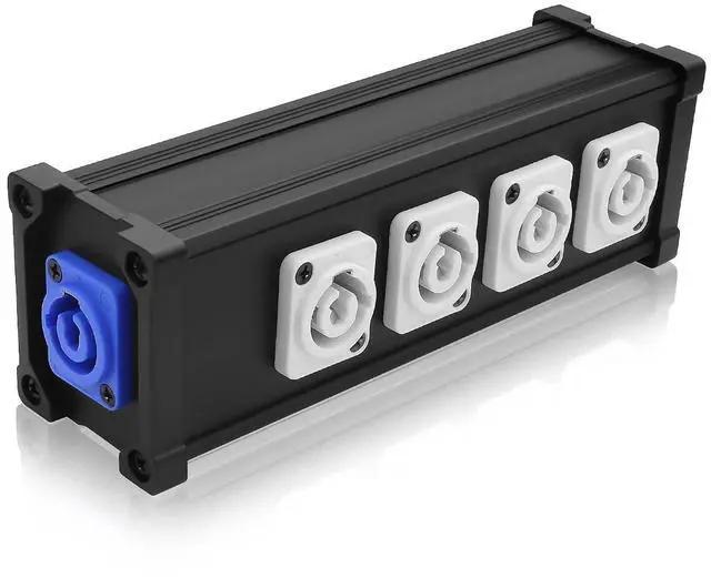 Main image of 4 Channel Multi PowerCon Power Cable Breakout for Stage Lights, LED Screens, Moving Heads & Pro Audio and More