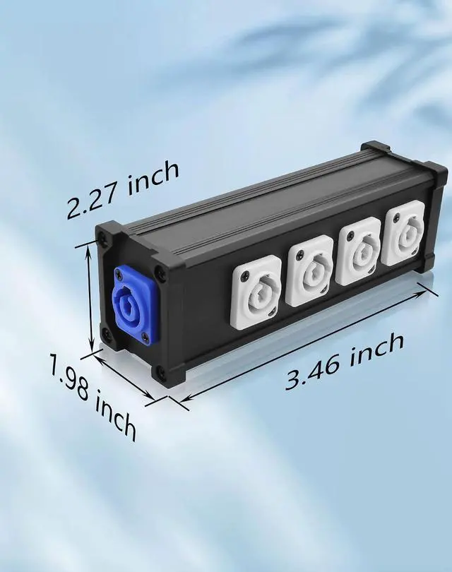 Alt view image 7 of 7 - 4 Channel Multi PowerCon Power Cable Breakout for Stage Lights, LED Screens, Moving Heads & Pro Audio and More