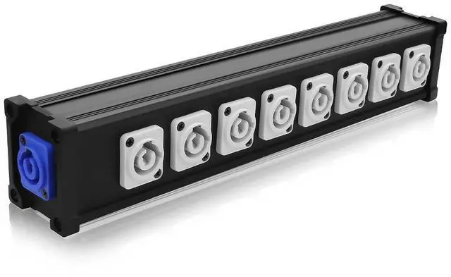 Main image of 8 Channel Multi PowerCon Power Cable Breakout for Stage Lights, LED Screens, Moving Heads & Pro Audio and More