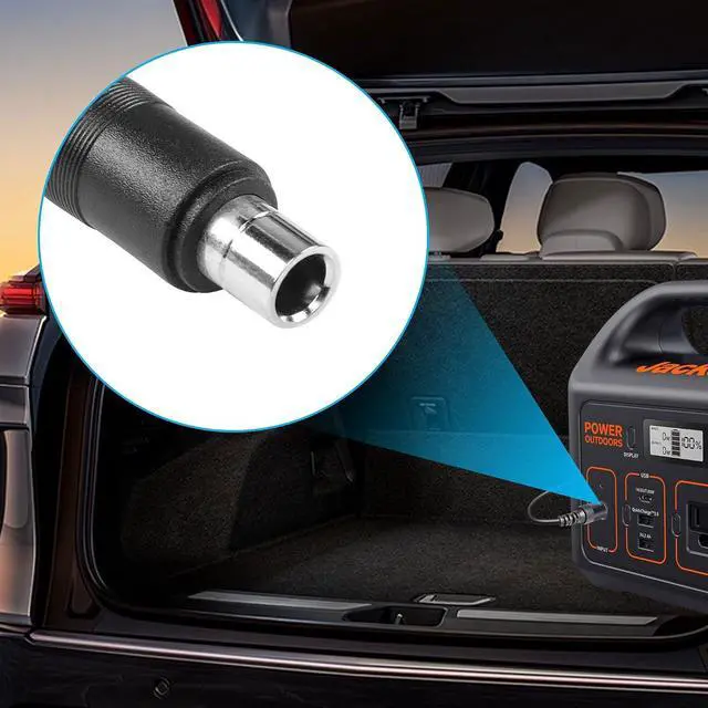 Alt view image 5 of 7 - 4.9FT 12V/24V DC8020 Power Cord Car Cigarette Lighter Male Plug to DC 8.0mm x 2.0mmConnector Power Supply Adapter Cable with LED, Compatible with 1500/1500 pro /2000Portable Power Station