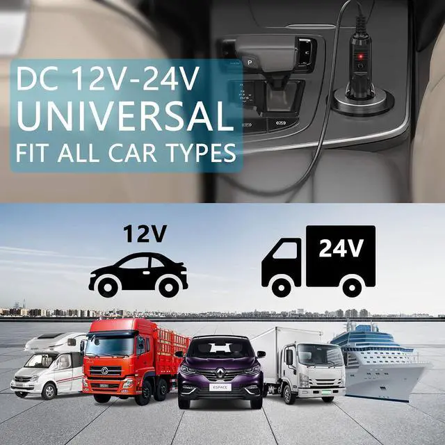 Alt view image 6 of 7 - 4.9FT 12V/24V DC8020 Power Cord Car Cigarette Lighter Male Plug to DC 8.0mm x 2.0mmConnector Power Supply Adapter Cable with LED, Compatible with 1500/1500 pro /2000Portable Power Station