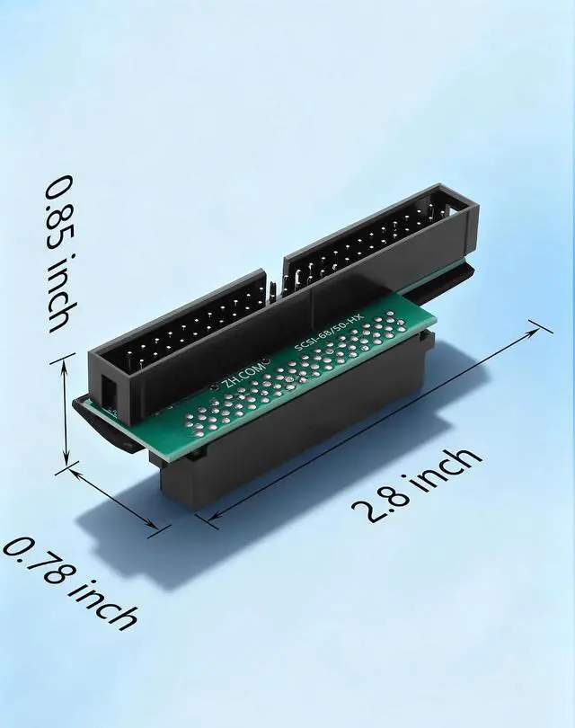 Alt view image 7 of 7 - SCSI HPDB 68 Pin Male to IDE 50 Pin Male Adapter for Disks, Tapes, CD-ROMs, Rewritable Optical Drives