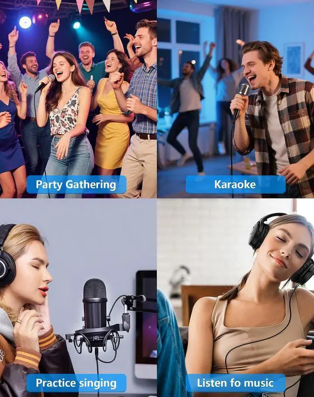 Alt view image 7 of 7 - Karaoke Sound Mixer, Dual MIC Input with Echo Control Compatible with TV, Computer, Smartphone & Tablet for Home Karaoke Parties