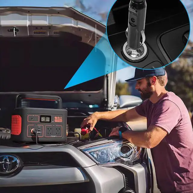 Alt view image 4 of 7 - 4.9FT 12V/24V DC8020 Power Cord Car Cigarette Lighter Male Plug to DC 8.0mm x 2.0mmConnector Power Supply Adapter Cable with LED, Compatible with 1500/1500 pro /2000Portable Power Station