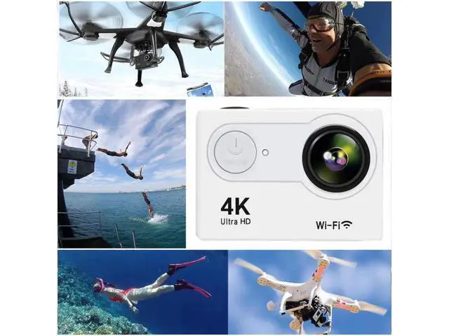 Alt view image 5 of 6 - GeeKam Action Camera 4K WiFi Ultra HD Underwater 30M Waterproof 170° Wide Angle Lens Sports Camcorder with Remote Control 2 Rechargeable Batteries and Mounting Accessories Kit