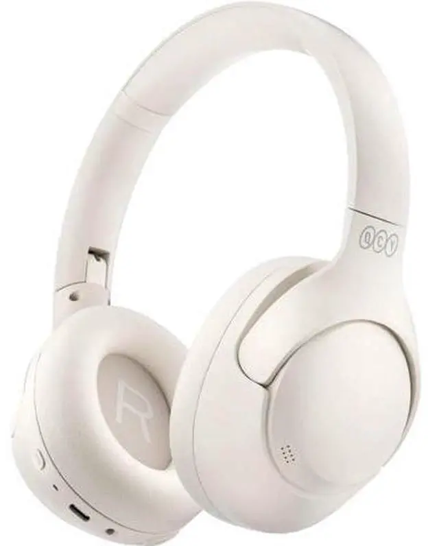 Main image of QCY H3 ANC Bluetooth Headphones Over Ear, Active Noise Cancelling Bluetooth 5.4 Headphones with Microphones, Hi-Res Audio Sound, Multipoint Connection, 60H Playback, Custom EQ via App White