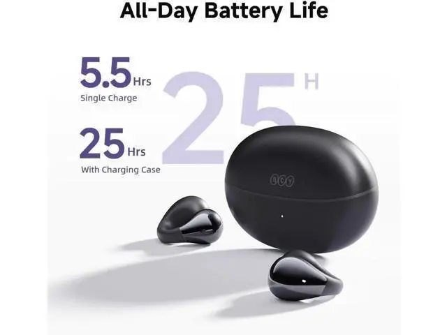 Alt view image 2 of 7 - QCY Crossky C30 Open Ear Headphones Wireless Bluetooth, Clip-On Earbuds with 4 ENC Noise Cancelling Mic, Stable Fit, Dual Connection, EQ Customized, Sports Earphones for Workout/Running