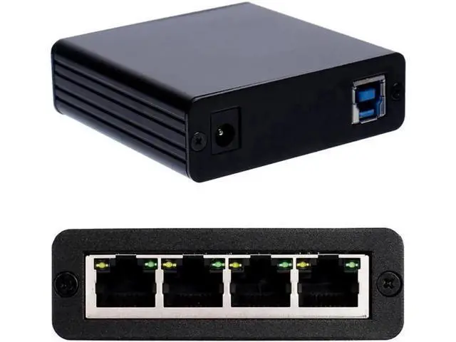 Alt view image 4 of 6 - USB 3.0 To RJ45 Network Card Adapter USB3.0 to 4 Ports 10/100/1000M Gigabit Ethernet Controller Adapter 10/100/1000 USB Gigabit Lan Network NIC Adapter
