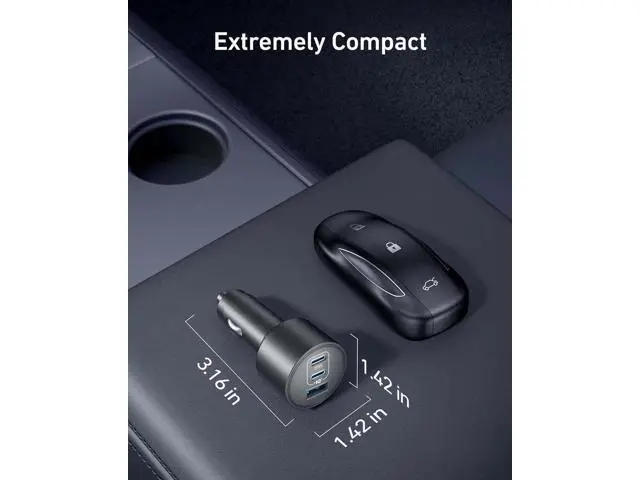 Alt view image 6 of 7 - iPhone 16 USB-C Car Charger 167.5W Max 3-Port Ultra-Compact Type-C Fast iPhone Car Charger for MacBook Pro/Air iPhone 15/14 / 13 Series S24 / S23 iPad Pro AirPods and More