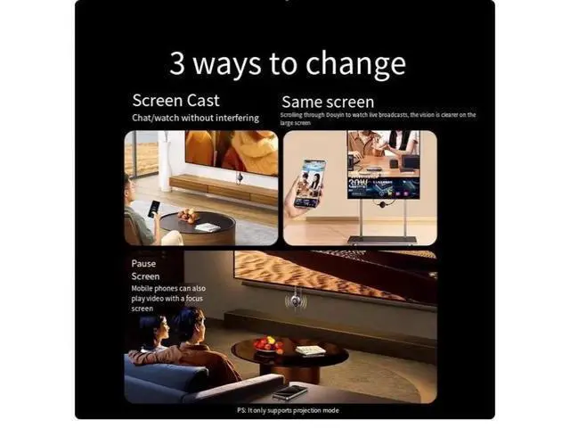 Alt view image 4 of 5 - ugreen 4K 60HZ screen projector Mobile phone and TV wireless hdmi connection transfer monitor computer projector transmission