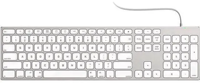 Main image of USB Wired Keyboard for Apple Mac, Aluminum Full Size Computer Keyboard with Numeric Keypad Compatible with Magic, iMac, MacBook Pro/Air Laptop and PC-White