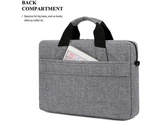 Alt view image 4 of 7 - 13.3 Inch Stylish Lightweight Business Laptop Shoulder Messenger Bag Briefcase Sleeve Case for 13-13.3 Inches Laptop/Notebook/MacBook/Ultrabook/Chromebook Computers Grey