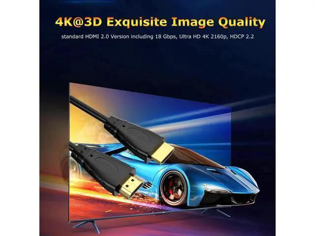 Alt view image 7 of 7 - AOMOPROING HDMI 2.0 Cable 8FT 5-Pack, 4K@60Hz UHD, High Speed HDMI Cable Male to Male Adapter for ARC & CL3 Rated | for Soundbar, Laptop, Monitor, PS5, PS4, Xbox One, Fire TV, etc