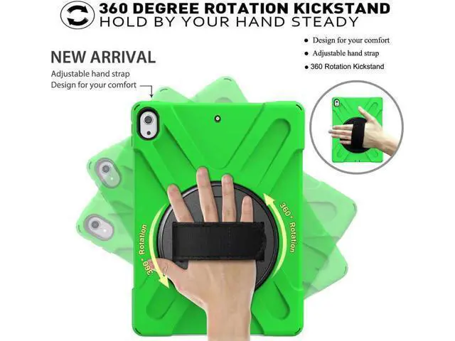 Alt view image 4 of 7 - iPad Pro 12.9 Case 3rd Gen 2018 Heavy Duty Shockproof Protective Case Cover with 360 Degree Rotating Kickstand / Adjustable Hand Strap and Carrying Shoulder Strap for iPad Pro 12.9 3rd Generation
