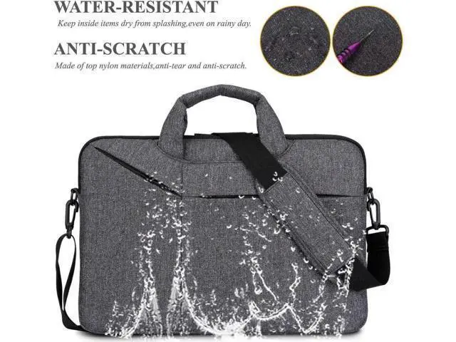 Alt view image 5 of 7 - Laptop Bag 15.6 Inch Water Resistant Briefcase Shoulder Messenger Bag Water Repellent Laptop Bag Satchel Tablet Bussiness Carrying Handbag Laptop Sleeve for Macbook Computer Notebook Women and Men