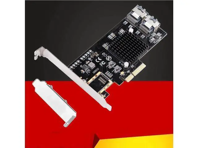 Alt view image 2 of 6 - PCI-E/PCIE SATA Card PCI Express SATA Controller PCIE to SATA 3.0 Card 8-Port SATA3 Expansion Adapter +Cable