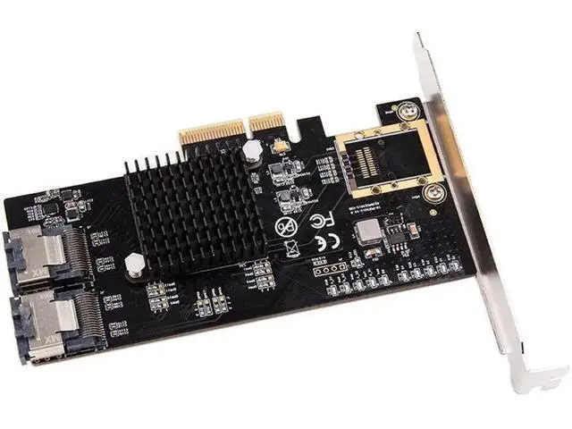 Alt view image 3 of 6 - PCI-E/PCIE SATA Card PCI Express SATA Controller PCIE to SATA 3.0 Card 8-Port SATA3 Expansion Adapter +Cable