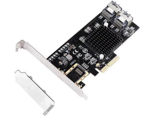 Alt view image 6 of 6 - PCI-E/PCIE SATA Card PCI Express SATA Controller PCIE to SATA 3.0 Card 8-Port SATA3 Expansion Adapter +Cable