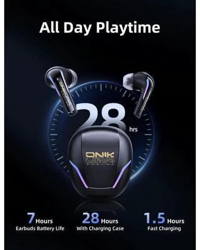 Alt view image 3 of 7 - 2.4G Wireless Gaming Earbuds with ENC Mic, 20ms Low-Latency for PS5/4, for Me-ta Quest 3/3S/2, 2.4GHz Bluetooth Dual-Mode Bluetooth Headphones for Phone, Pad, Laptop, Steam Deck, Switch, PC, VR
