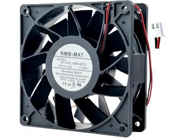 Alt view image 2 of 7 - NMB-MAT 4715VL-05W-B70 cooling fan, DC 24V 1.20A Inverter Cooling Fan, 2-Wire Cooling Fan,120X120X38mm