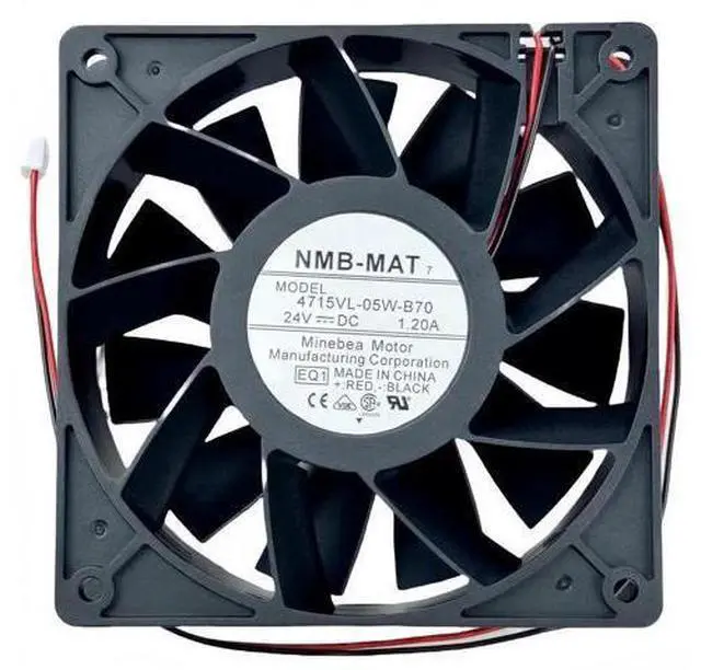 Main image of NMB-MAT 4715VL-05W-B70 cooling fan, DC 24V 1.20A Inverter Cooling Fan, 2-Wire Cooling Fan,120X120X38mm
