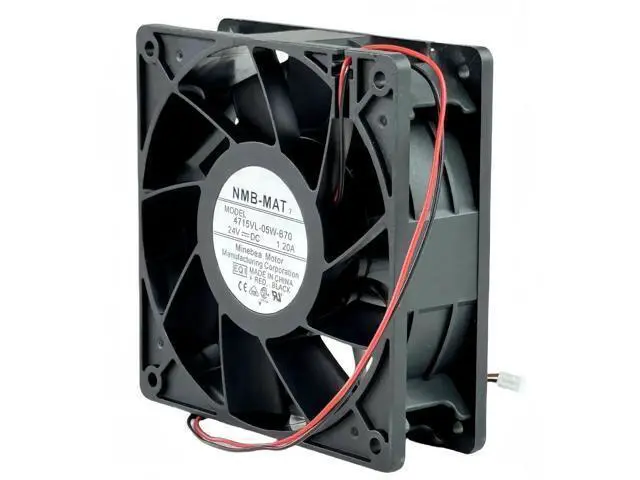 Alt view image 5 of 7 - NMB-MAT 4715VL-05W-B70 cooling fan, DC 24V 1.20A Inverter Cooling Fan, 2-Wire Cooling Fan,120X120X38mm