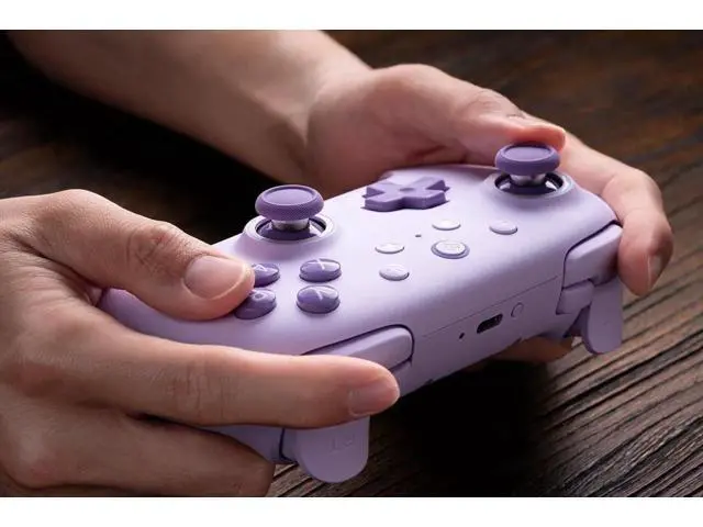 Alt view image 3 of 6 - 8Bitdo Ultimate 2C Wireless Controller for Windows PC and Android, Gamepad with 1000Hz Polling Rate, Remappable L4/R4 Bumpers, Rumble Vibration and Turbo Function Orange Purple