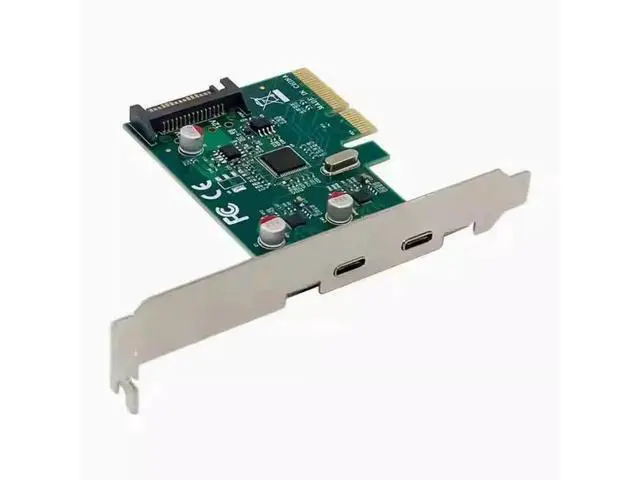 Alt view image 3 of 3 - USB3.1 Expansion card Dual-port TYPE-C 3.1 Expansion card 10GSATA Power conversion card Desktop baffle