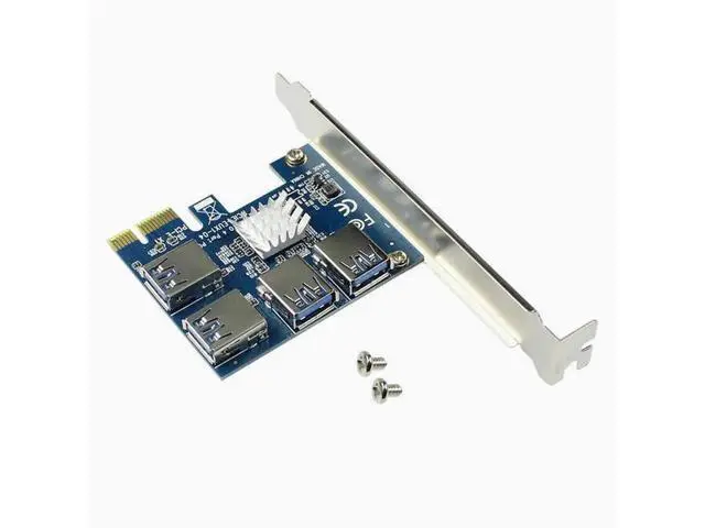 Alt view image 2 of 4 - PCIE to PCIE card 1 to 4PCI-E to PCI-E slot 1 Drag four USB3.0 1 Drag four expansion cards