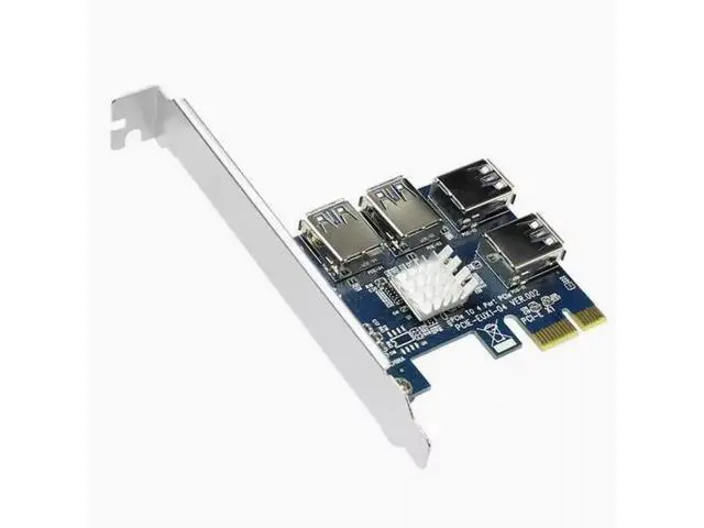 Alt view image 3 of 4 - PCIE to PCIE card 1 to 4PCI-E to PCI-E slot 1 Drag four USB3.0 1 Drag four expansion cards