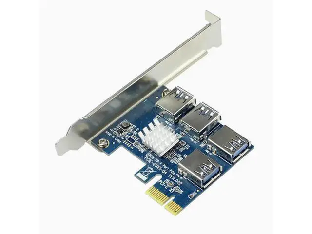Alt view image 4 of 4 - PCIE to PCIE card 1 to 4PCI-E to PCI-E slot 1 Drag four USB3.0 1 Drag four expansion cards
