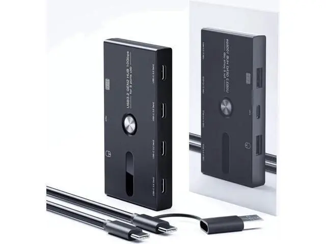 Alt view image 6 of 6 - 10Gbps USB 3.2 Gen 2 USB C Hub, 6 Ports USB C Splitter, USB C to USB C and USB A Hub for PC, Laptop, Mac-Book Pro/Air, i-Mac, Surface Pro, Chro-m-e-book, Etc (HUB ONLY, Not Support Charging/Monitor)