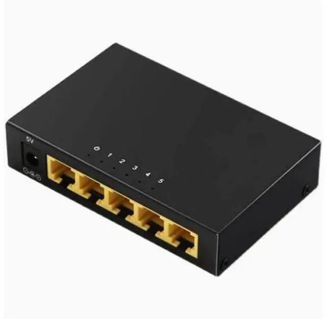 Alt view image 3 of 5 - DIEWU 5-port iron shell Gigabit switch Intelligent network switch branch concentrator monitoring low heat