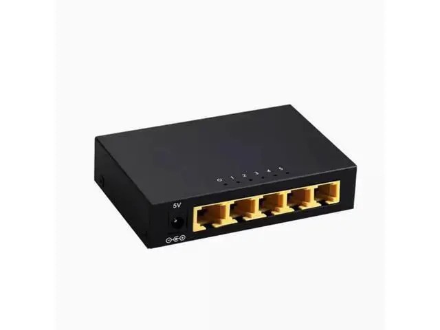 Alt view image 4 of 5 - DIEWU 5-port iron shell Gigabit switch Intelligent network switch branch concentrator monitoring low heat